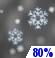Wednesday Night: Snow showers.  Low around 18. Southwest wind around 7 mph becoming northwest after midnight.  Chance of precipitation is 80%. New snow accumulation of less than one inch possible. 