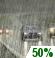 Saturday: Scattered showers before 1pm, then a chance of rain between 1pm and 2pm.  Cloudy, with a high near 79. Calm wind.  Chance of precipitation is 50%. New precipitation amounts of less than a tenth of an inch possible. 
